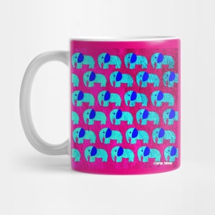 elephant in pink wonderwall ecopop pattern Mug